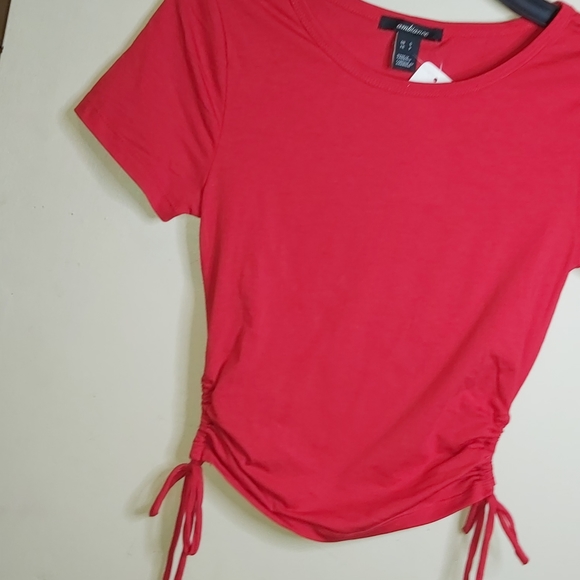 💢SOLD💢Girls Red Toggle Waist Tank Top - Picture 6 of 7